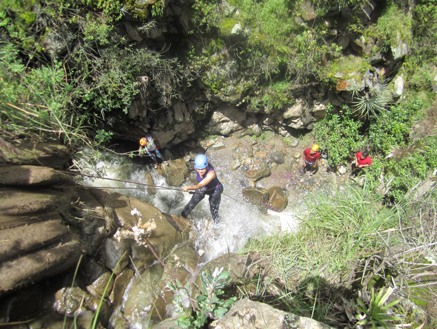 waterfall rappelling